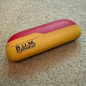 Vintage B.U.M. Equipment Eyewear Leather Glasses Hard Case Authentic Original